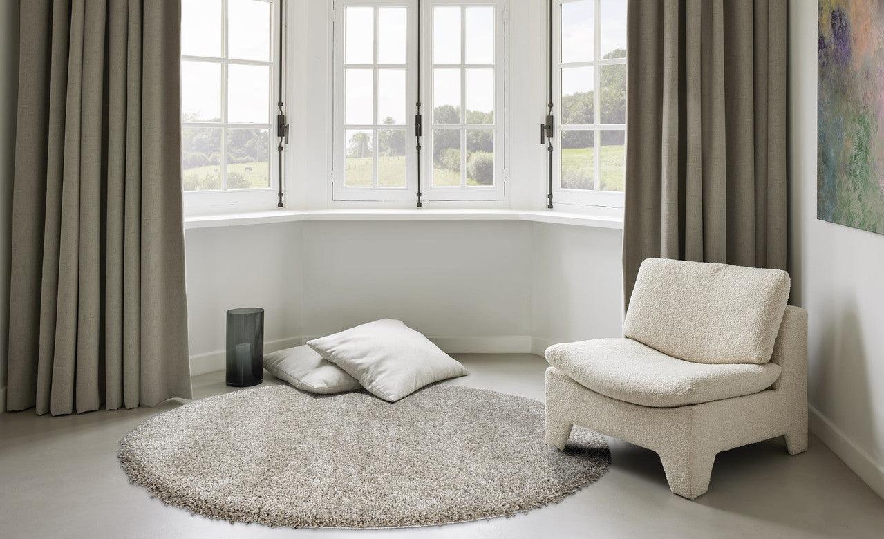Rundt tæppe - Starlight - Rund Ø 160 cm - Beige