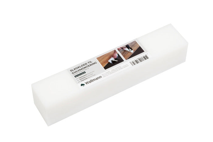 Slagklods til Gulvmontering - Hvid - 28 x 5,5 cm