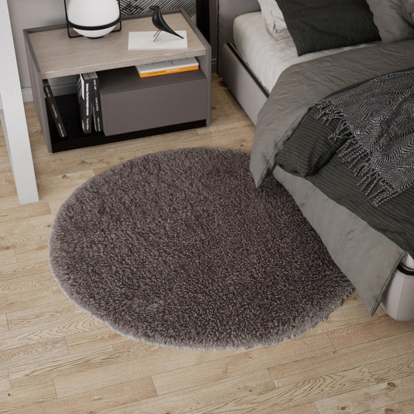 Tæppe - CURLY - Grå - 90x90 cm