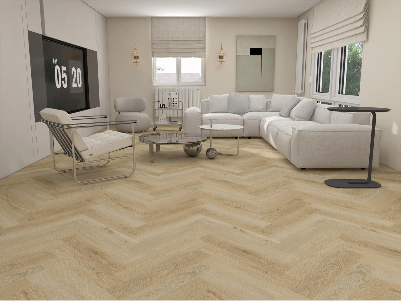 Elite Vinylgulv i Sildeben - Lys Eg - Kork bagside - G5/G2 Kliksystem - 33700