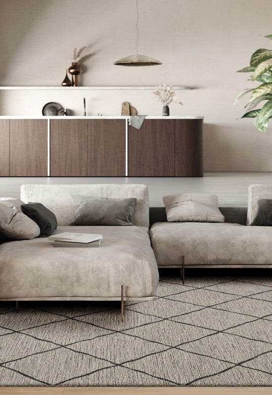 Fladvævet tæppe - Napoli - 80x150 cm - Beige