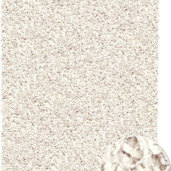 Blødt tæppe - Starlight - Firkantet - 133x195 cm - Offwhite