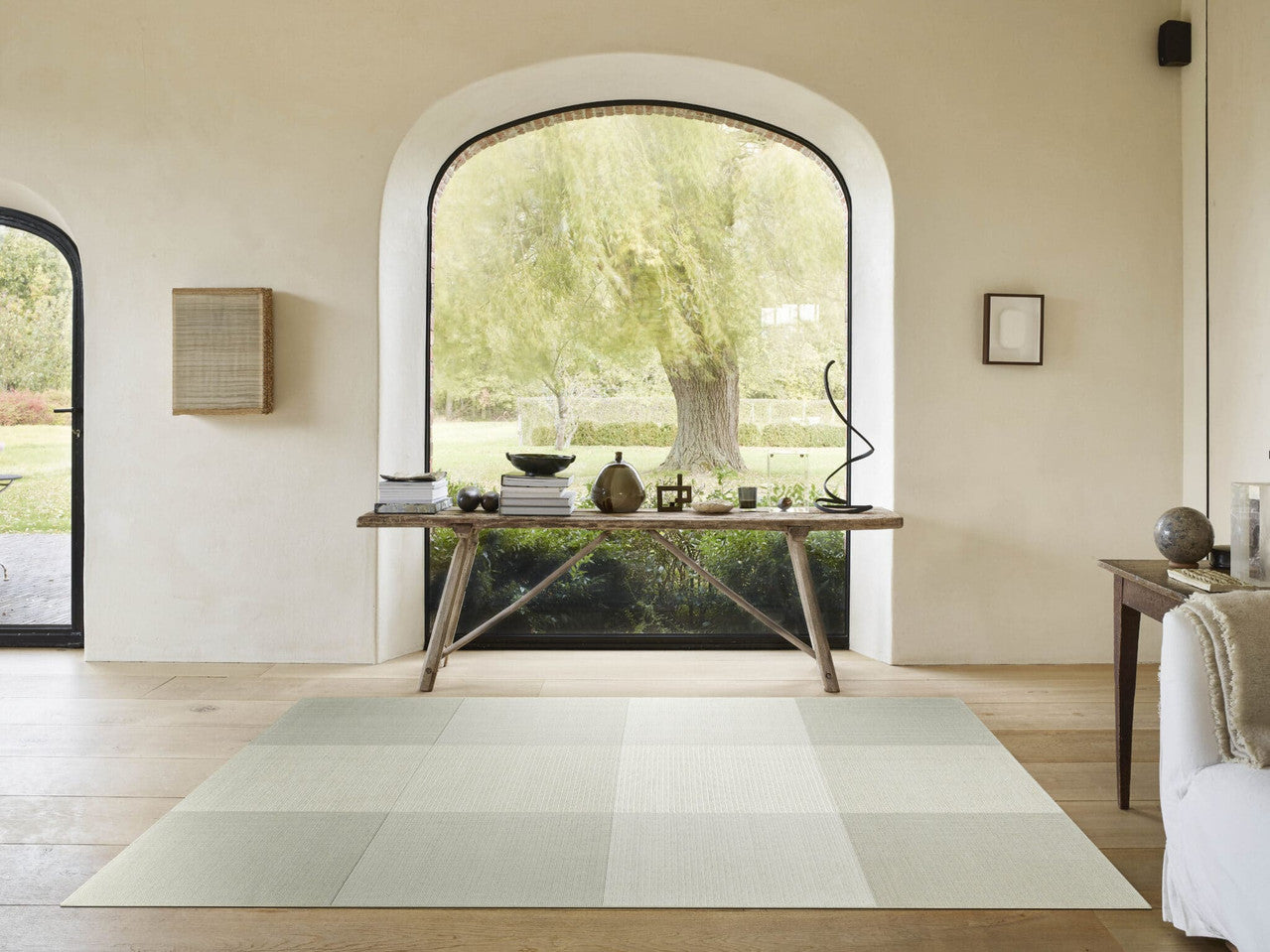 Fladvævet tæppe - Venedig - 80x150 cm - Mørk beige
